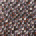 Feature Wall Glass Mix Stone Mosaic Tile, Crystal Mosaic with Size 15X15mm, Marble Mix Glass Mosaic Tile